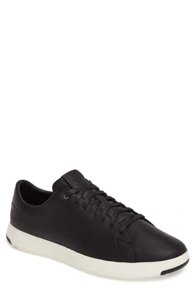 Cole Haan Grandpro Low Top Sneaker In Black Oil Leather