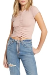 Reformation Renee Crop Top In Blush