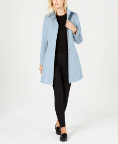 Calvin Klein Stand-collar Walker Coat In Pastel Blue