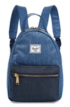 Herschel Supply Co Mini Nova Backpack - Blue In Faded Denim/ Indigo Denim