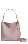 Allsaints Kita Leather Shoulder/crossbody Bag - Purple In Lavender