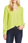 VINCE CAMUTO DITSY ZONE LONG SLEEVE BLOUSE,9159165E