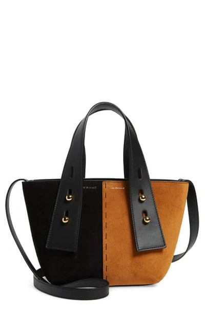 Frame Mini Les Second Suede Crossbody Bag In Whiskey Multi