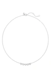 EF COLLECTION DIAMOND OPEN CIRCLE CHOKER NECKLACE,EF-60668-WG