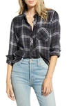 Rails Hunter Plaid Button Down Shirt In Black