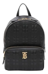 BURBERRY TB QUILTED CHECK LEATHER BACKPACK,8019601