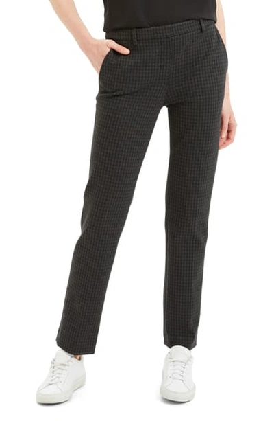 Theory Knit Twill Houndstooth Trouser Pants In Multi