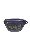 KENZO LEATHER MARSUP WITH EMBROIDERED LOGO,11056545