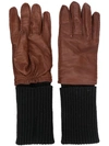 AMI ALEXANDRE MATTIUSSI LEATHER GLOVES