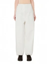 THE ROW WHITE COTTON ATTIE TROUSERS,4615W1423/WHT