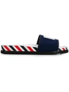 THOM BROWNE 4-BAR PAPER LABEL AIRMAIL POOL SLIDE