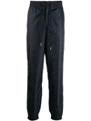 Thom Browne Rwb Stripe Ripstop Track Pants In Blue