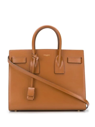 Saint Laurent Top Handles Tote Bag In 6362 Brown