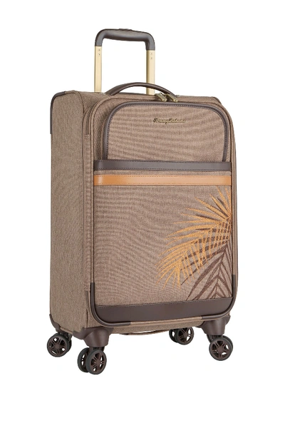 Tommy Bahama Chesapeake Bay 20" Carry-on Spinner Suitcase In Tan