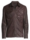 JOHN VARVATOS Leather Shirt Jacket