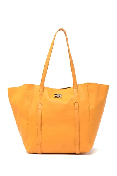 Sam Edelman Isabella Leather Tote In Amber Yellow