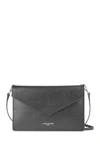 Lancaster Element Saffiano Leather Clutch In Black Red