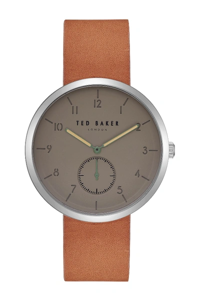 Ted Baker Men's Josh Leather Strap Watch, 40mm