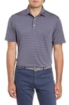 Johnnie-o Smith Classic Fit Stripe Performance Polo In Twilight