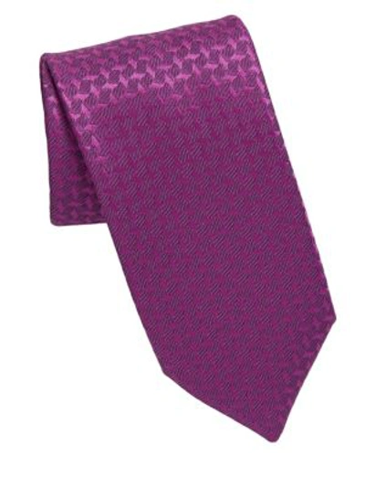 Charvet Patterned Silk Tie In Oxford