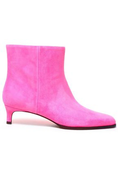 3.1 Phillip Lim / フィリップ リム 3.1 Phillip Lim Woman Agatha Suede Ankle Boots Bright Pink