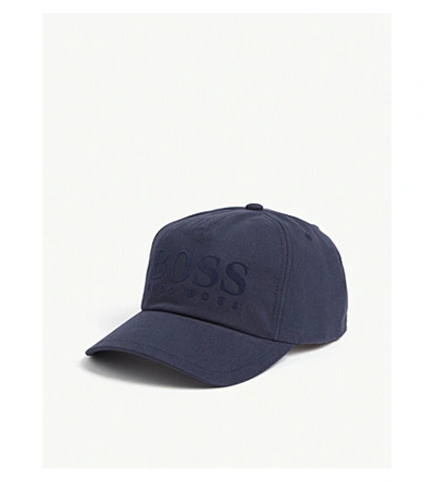 Hugo Boss Fritz Canvas Baseball Cap In Dark Blue