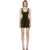 ALEXANDER WANG ALEXANDER WANG BLACK ANIMAL PRINT MINI TANK DRESS