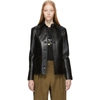 GIVENCHY GIVENCHY BLACK LEATHER BUTTON-DOWN JACKET