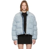 ALEXANDER WANG ALEXANDER WANG BLUE BLEACHED PUFFER JACKET