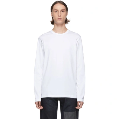 Junya Watanabe White Jersey Long Sleeve T-shirt In 2 White