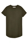 Topman Scotty Longline Slim Fit T-shirt In Forest Green