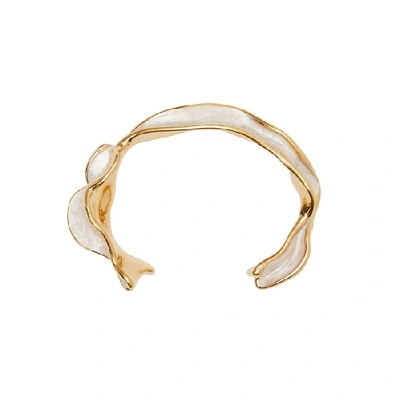 Burberry Enamel And Gold-plated Sculpted Cuff