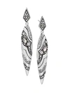 JOHN HARDY Lahar Diamond & Sterling Silver Marquise Drop Earrings