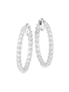 Adriana Orsini Gia Rhodium-plated & Cubic Zirconia Hoop Earrings