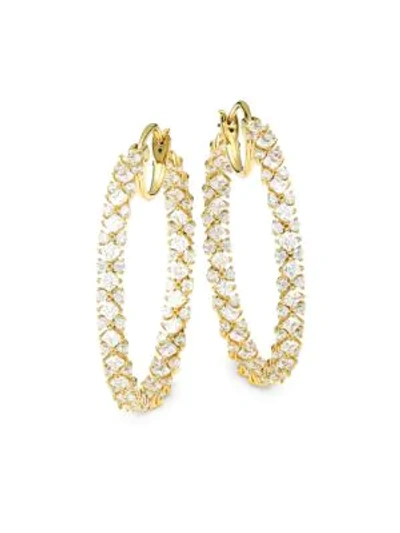 Adriana Orsini Gia 18k Yellow Goldplated & Cubic Zirconia Hoop Earrings