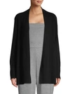 Dkny Open Front Cashmere Cardigan In Black
