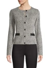 KARL LAGERFELD Button-Front Tweed Jacket