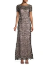 JS COLLECTIONS FLORAL LACE GOWN,0400011442189
