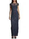 ADRIANNA PAPELL CORDED LACE GOWN,0400011421625