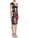 BLACK HALO GREYSON FLORAL SHEATH DRESS,0400011570201