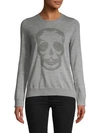 Zadig & Voltaire Women's Miss Skull Merino Wool Sweater In Grey