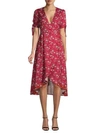 AVANTLOOK FLORAL-PRINT HIGH-LOW FAUX WRAP DRESS,0400011560350