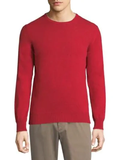 Eleventy Crew Cashmere Sweater In Red