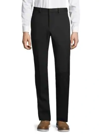 Givenchy Flat-front Wool-blend Pants In Black