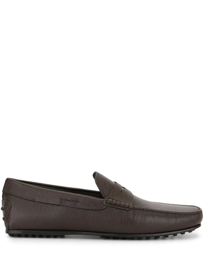 Tod's Tods Gommino Leather Loafer In Grey