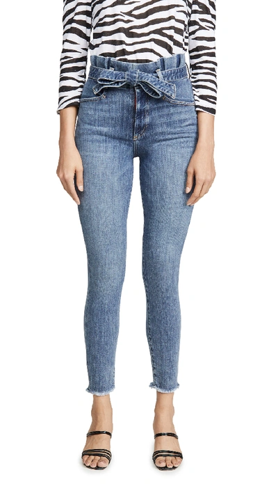 Alice And Olivia Good Paperbag Waist Skinny Jeans In Strictly Business
