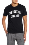 Reigning Champ Ivy League Logo T-shirt In Black