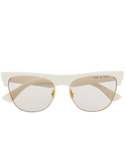 Bottega Veneta 猫眼框太阳眼镜 In White