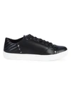 VERSACE STUDDED LEATHER SNEAKERS,0400011493930