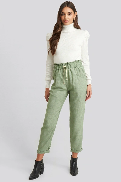 Trendyol Binding Detailed Pants - Green In Mint